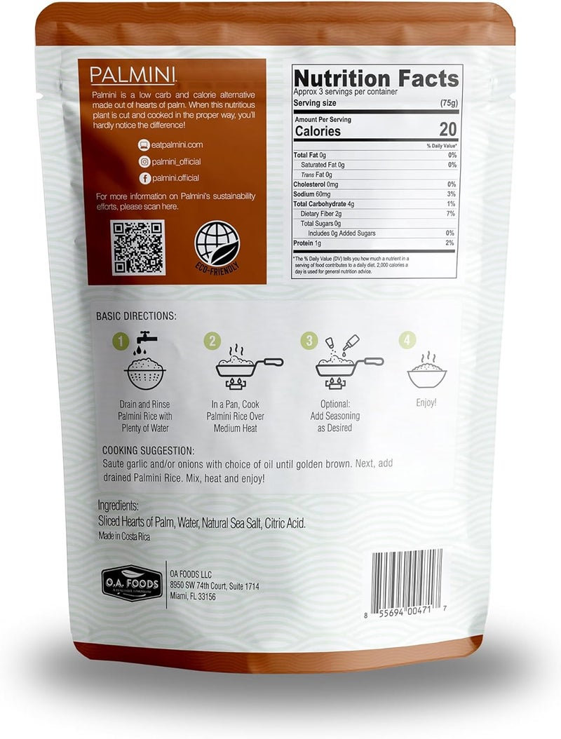 Palmini Low Carb Rice Pouch - Gluten Free, Vegan, 227g - Image 2