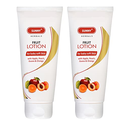Sunny Fruit Lotion with Apple, Peach, Guava, Orange Extracts | Hydrates, Youthful Glow | Vitamin E for Baby Soft Skin | For All Skin Types | 100 gm (Pack of 2) - Image 1