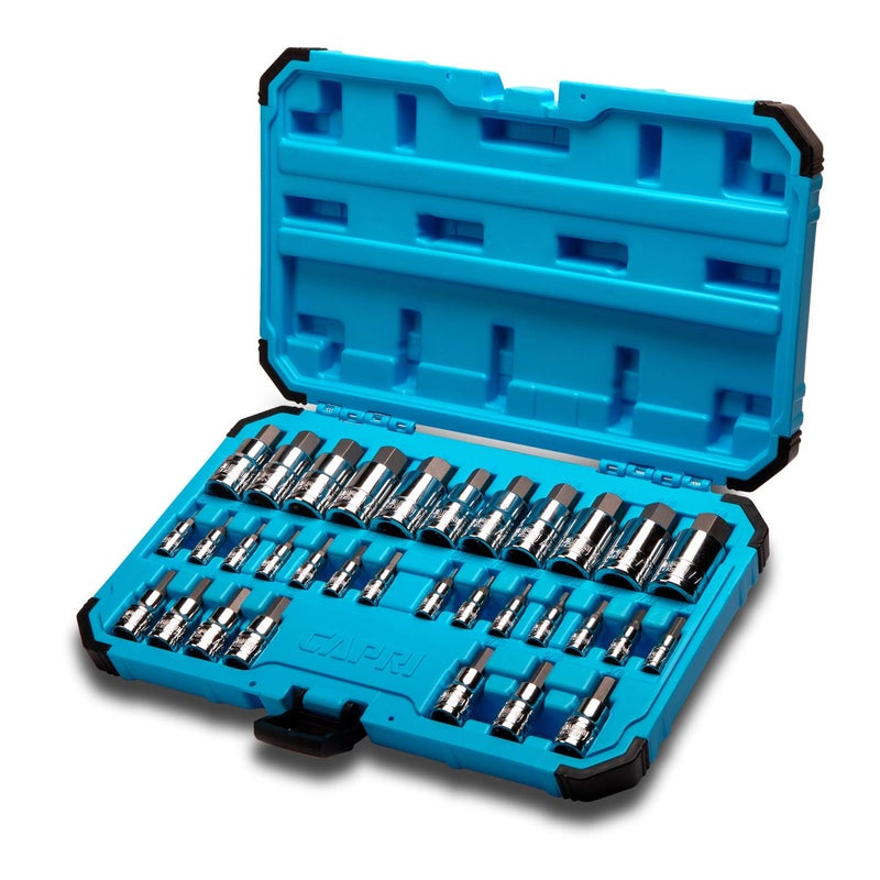 Capri Tools مجموعة مفاتيح سداسية من كابري تولز 30032، مقياس متري و SAE، 32 قطعة - Image 1