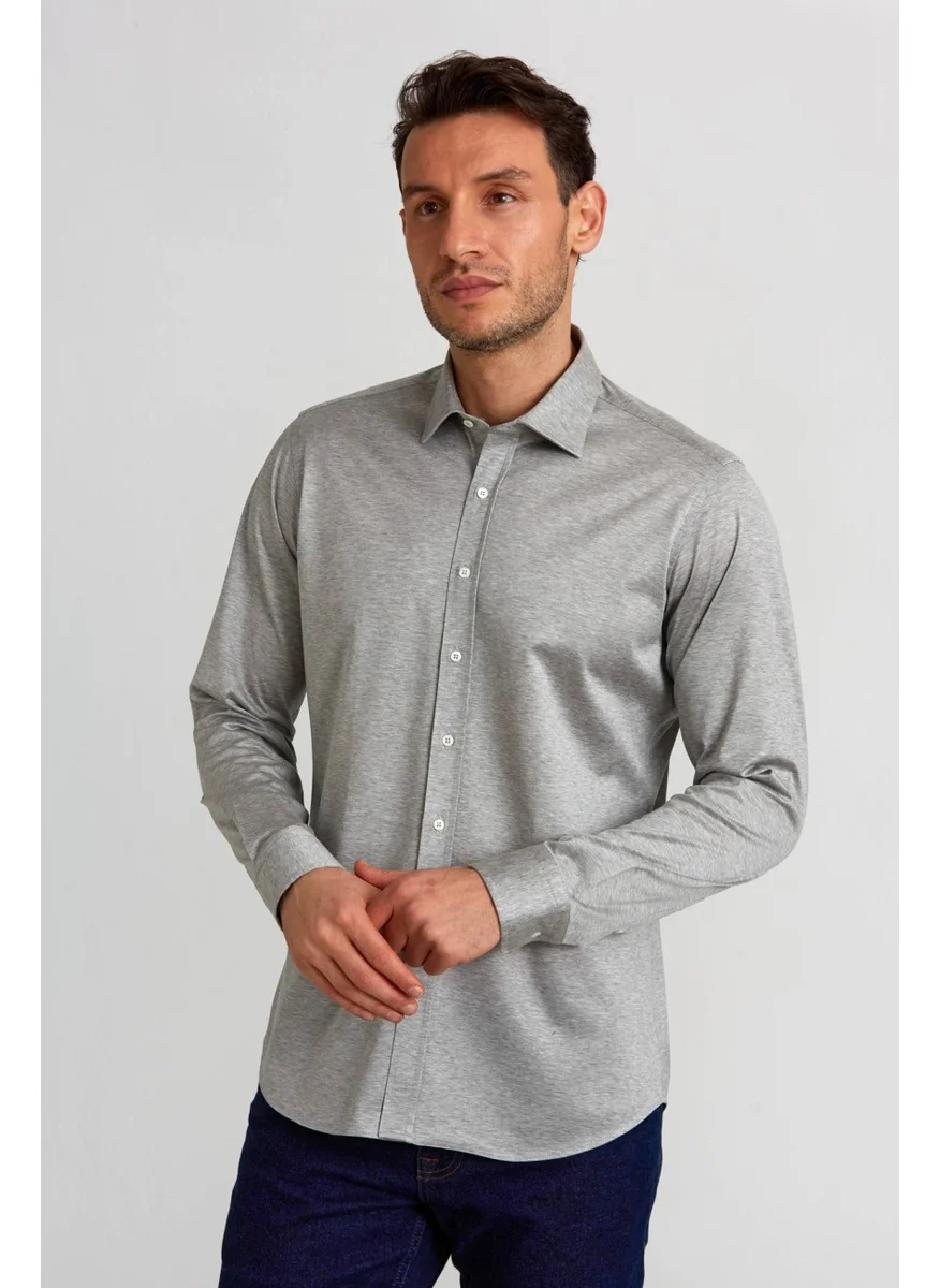 Bisse Platinium Regular Fit Shirt Gray PLTG023_D55