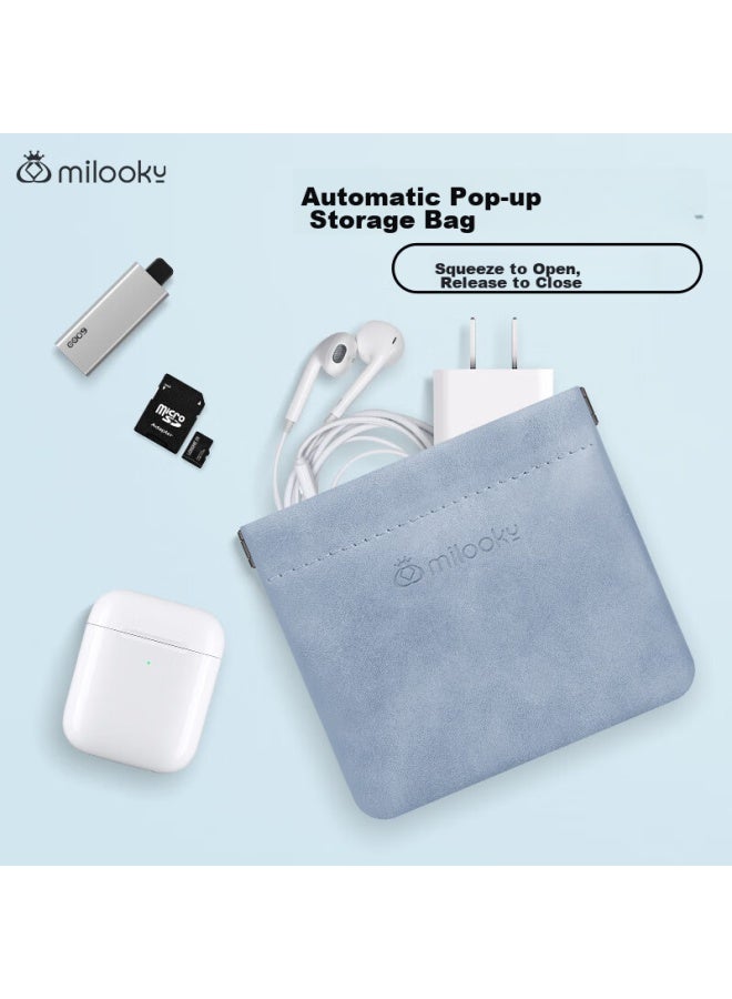 Diyi Workshop Daiyi Gongfang Pop-up Earphone Case, Digital Storage Bag, Data Cable, Phone Bluetooth Earphone Cord Storage Pouch, Charger, Usb Drive, Usb Shield Protective Case, Compact Mini Portable, Automatic Tight Seal - Image 1