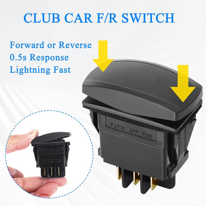 9.99WORLD MALL مفتاح التبديل للأمام والخلف 48V من 9.99WORLD MALL لعربات الجولف الكهربائية Club Car DS/Onward/Tempo/Precedent - Image 4