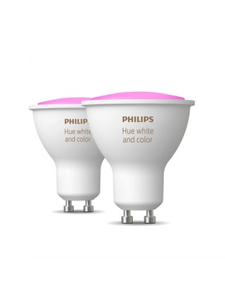 Philips Hue White and Colour Ambiance Smart Light 2 Pack [GU10 Spot] With Bluetooth. Works with Alexa, Google Assistant and Apple Homekit - pzsku/Z70C8F7B26BA086DF7213Z/45/1746509651/16fbdf6d-1889-44f1-8ae9-b91293673fb0