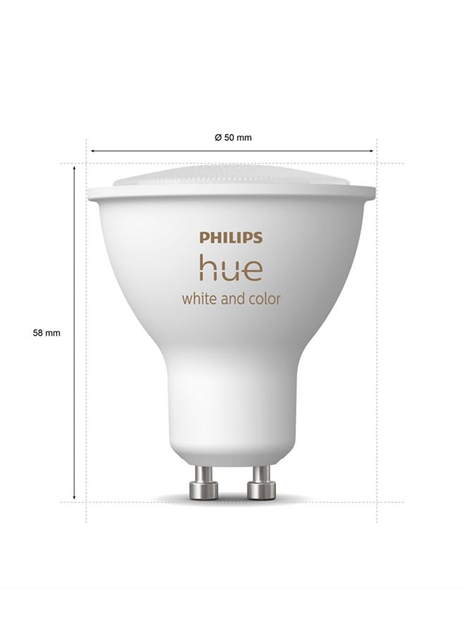Philips - Philips Hue White and Colour Ambiance Smart Light 2 Pack [GU10 Spot] With Bluetooth. Works with Alexa, Google Assistant and Apple Homekit - Image 1