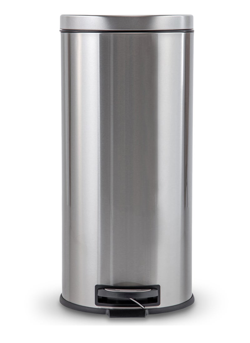 Ninestars - Ninestars, 30L Pedal operated Smudge Resistant Stainless Steel Kitchen Trash and Garbage Bin with Soft-Close Lid and Reinforced Pedal for Kitchen, Home and Office. - Image 1