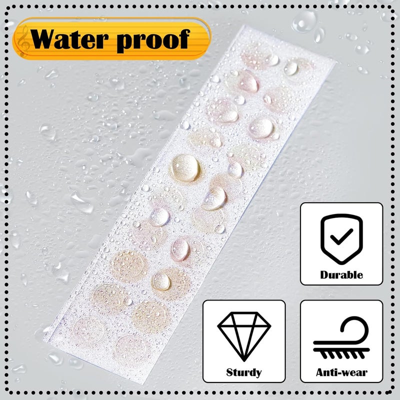 جيسيري 100 قطعة، 5 أوراق من ملصقات علامات الأوتار (Dot Fret Markers) للجيتار، ملصقات لوحة أوتار الجيتار، لتزيين عنق الجيتار، مناسبة للجيتارات والأكورديون والباس والبانجو، بلون اللؤلؤ الأبيض العتيق، بسمك 0.25 بوصة (6.35 مم). - Image 4
