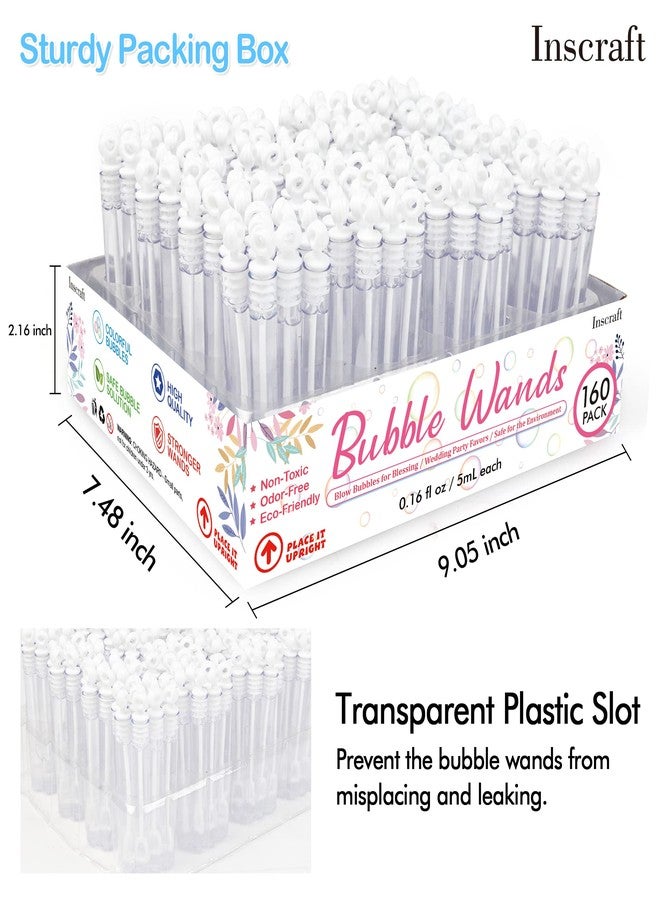 Inscraft 160 Pack Bubble Wands Bulk, Party Favors for Weddings, Anniversaries, Celebrations, Graduation, Birthday, Summer Toys for Kids Toddler Adults by Inscraft - Image 4