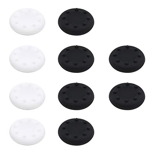 Rayker Replacement Grip Gel for PS3 PS4 Xbox One Controller Thumbstick, Anti-Slip Silicone Gel Cap for Joystick, 5 Pairs, Black/Whtie - Image 1