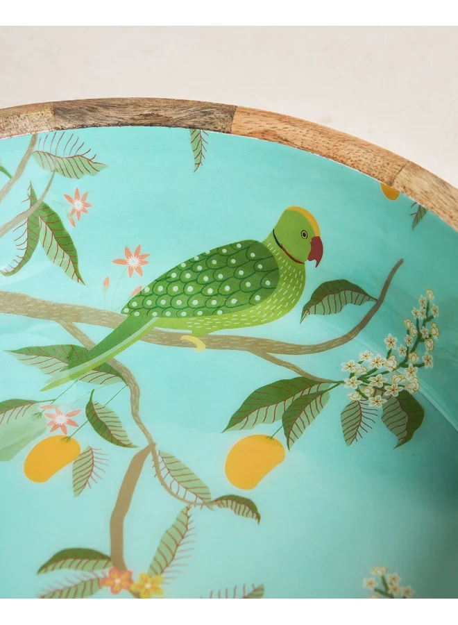 Chumbak Chumbak Serenade Wooden Bowl | Wooden Serving Bowl | Multipurpose Bowl Salad, Kitchen Bowl | Serving Bowl for Breakfast Snacks Soup for Home Kitchen