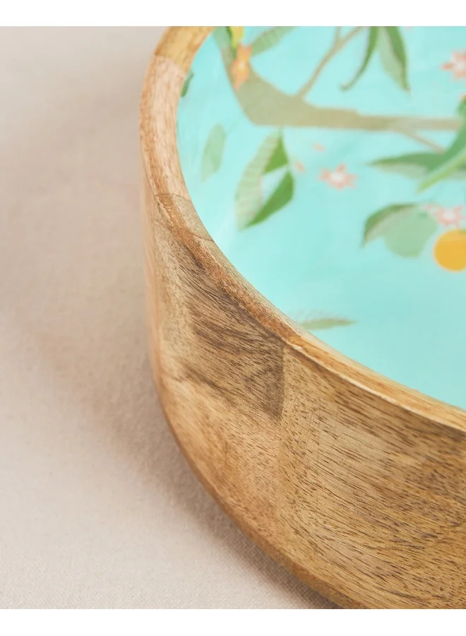 Chumbak Chumbak Serenade Wooden Bowl | Wooden Serving Bowl | Multipurpose Bowl Salad, Kitchen Bowl | Serving Bowl for Breakfast Snacks Soup for Home Kitchen