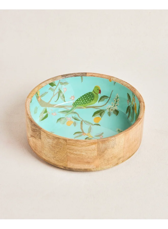 Chumbak Chumbak Serenade Wooden Bowl | Wooden Serving Bowl | Multipurpose Bowl Salad, Kitchen Bowl | Serving Bowl for Breakfast Snacks Soup for Home Kitchen