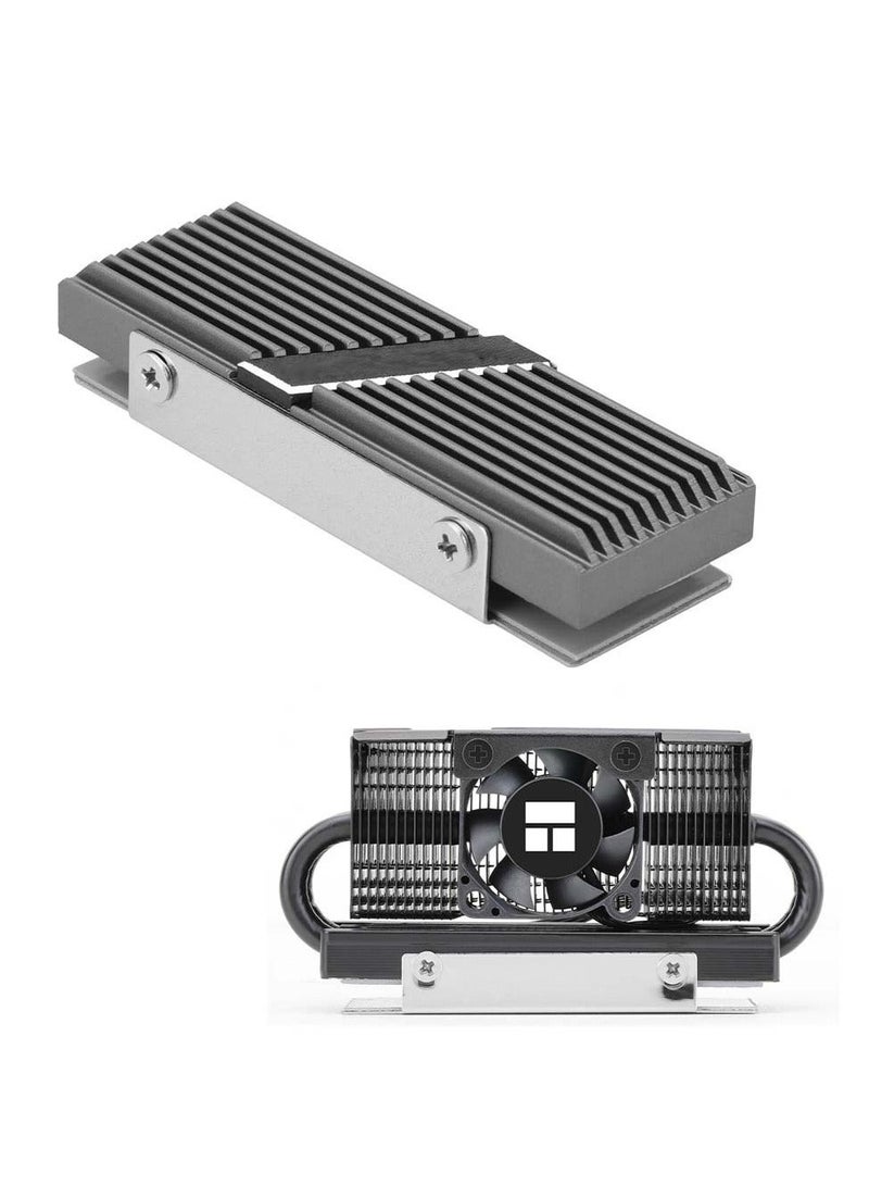TR-M.2 2280 Type A G 2280 Heatsink for SSD Cooling M.2 2280 Heatsink Cooler, Aluminum, with 2 Thermal Conductivity, Desktop High Performance SSD Cooler (Gray) - Image 1