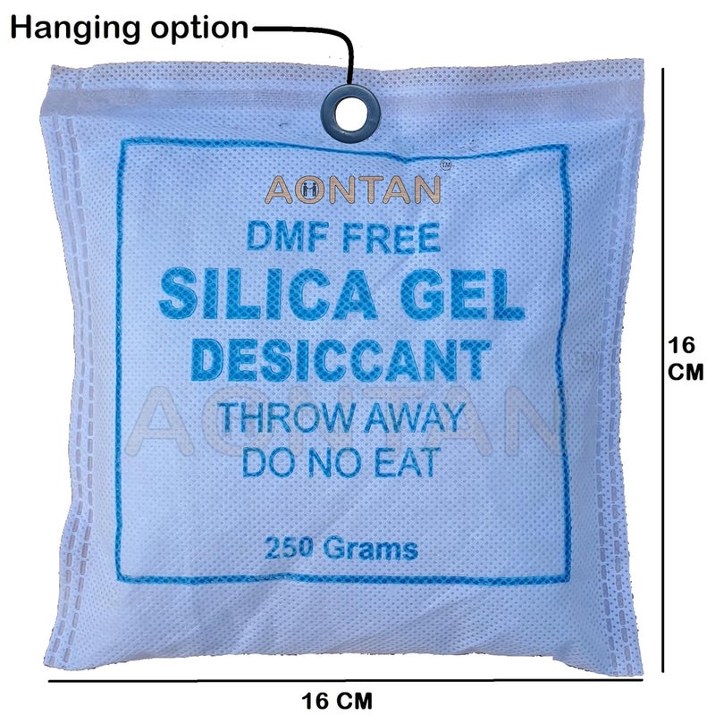 AONTAN ENTERPRISE AONTAN ENTERPRISE Moisture absorbers Silica Gel 250 Gm Pouch Pack of 2 Moisture absorbents Dehumidifier Silica Gel Bags for Moisture Room Cupboard Kitchen ShoeWardrobeCarCamera LensesEtc - Image 2