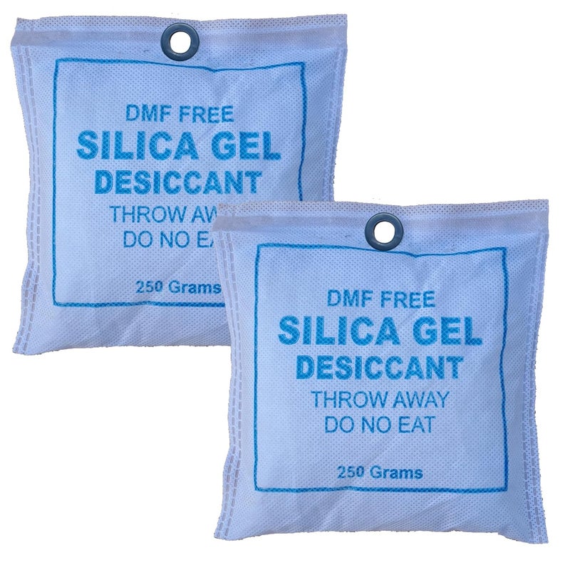 AONTAN ENTERPRISE AONTAN ENTERPRISE Moisture absorbers Silica Gel 250 Gm Pouch Pack of 2 Moisture absorbents Dehumidifier Silica Gel Bags for Moisture Room Cupboard Kitchen ShoeWardrobeCarCamera LensesEtc - Image 1