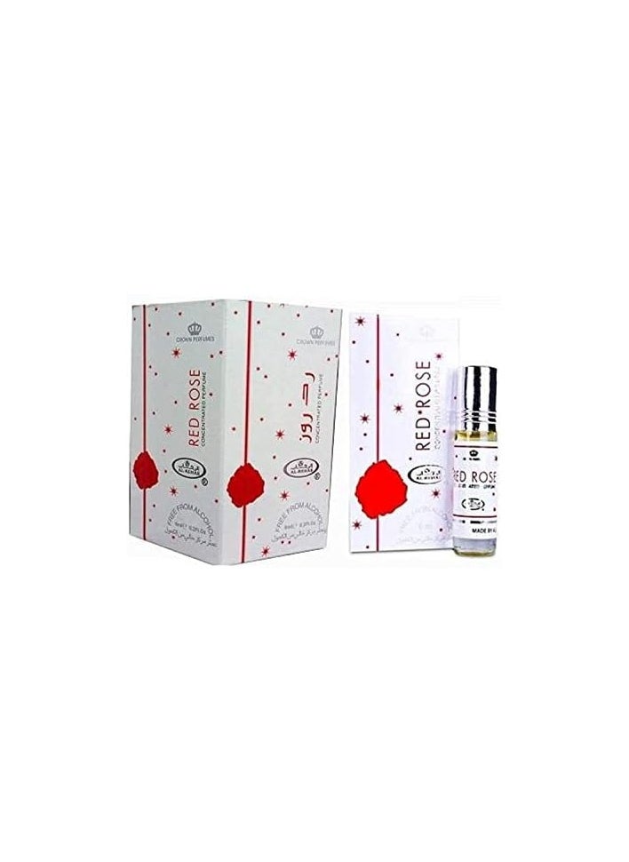 Al Rehab perfumes Red Rose Concentrated Perfume Oil 6ml (Pack of 6)  - Image 2