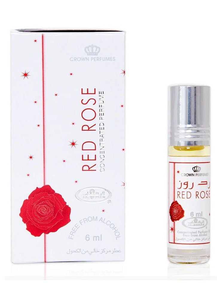 Al Rehab perfumes Red Rose Concentrated Perfume Oil 6ml (Pack of 6)  - Image 3