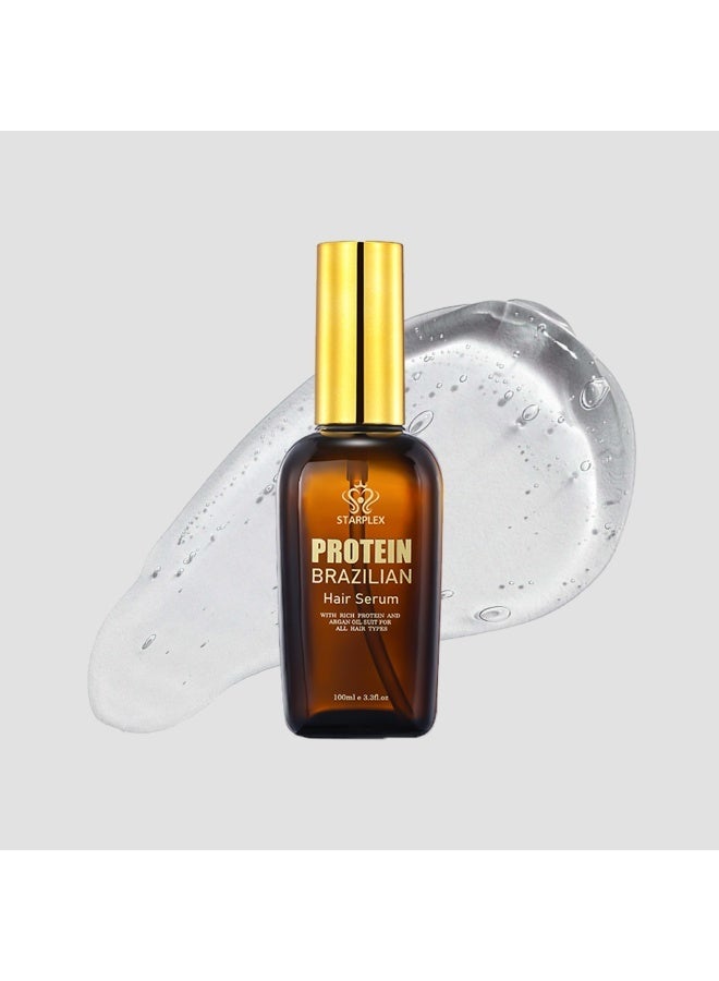 STARPLEX Moisturizing Hair Serum 100ml - Brazilian Protein with Argan Collagen & Keratin | Nourishing & Smoothing Elixir | Salon Professional for All Hair Types - Image 5