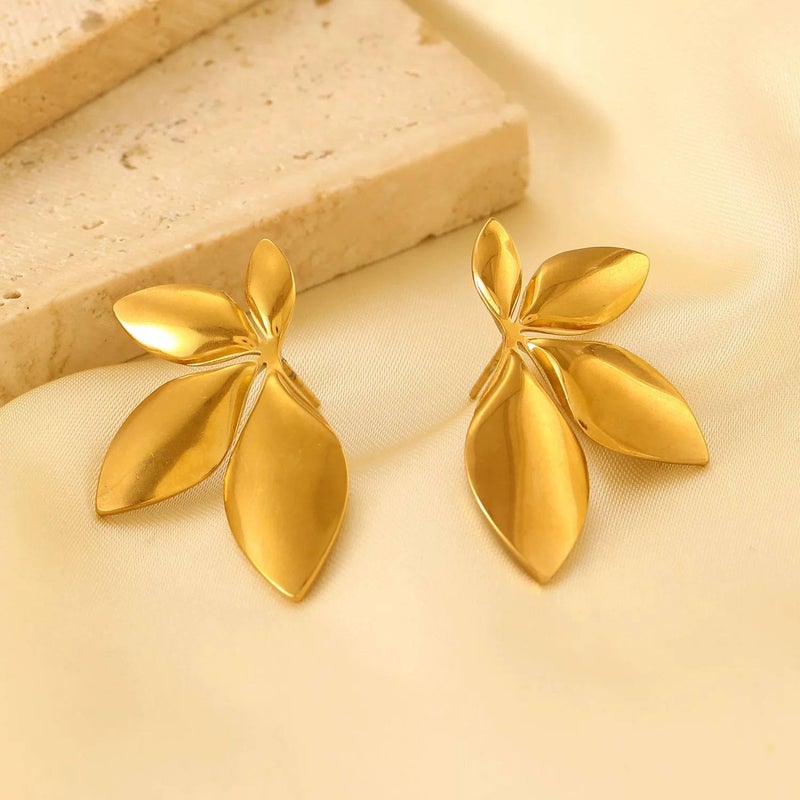 حلق أستانليس ستيل ذهبي - Image 3