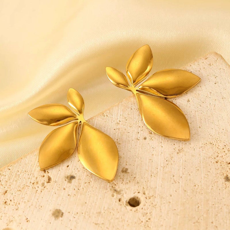 حلق أستانليس ستيل ذهبي - Image 1