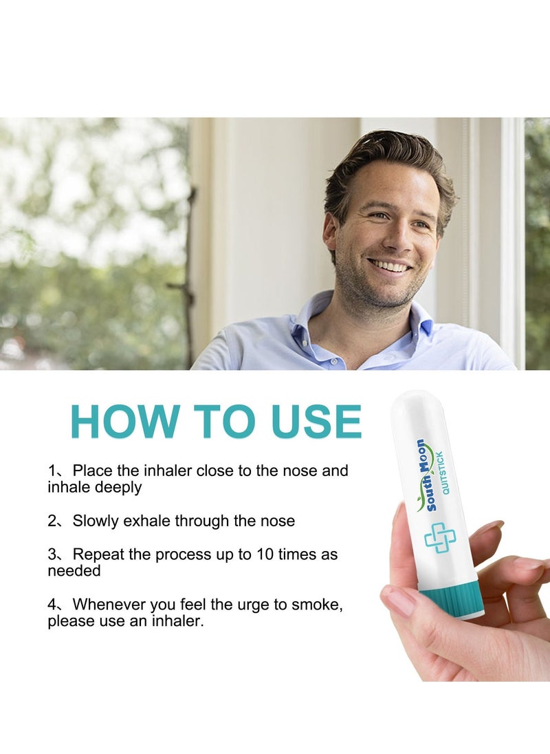 SOUTH MOON Quit Smoking Inhaler Stick, Aromatherapy Inhaler for Emotional Balance and Mood Improvement, Natural Smoking Alternative, Easy-to-Use Smoke-Free Quit Stick 1g  - Image 4