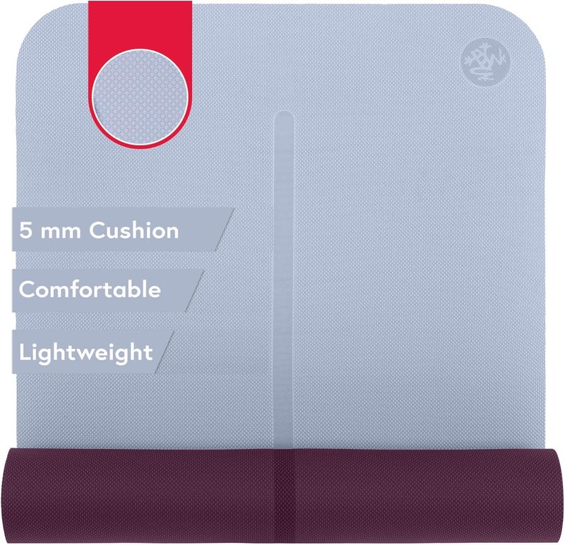 Manduka Begin Yoga Mat 68" - 5mm Cushioning | Comfortable, Lightweight & Reversible with Alignment Stripe | Budget-Friendly | 68 x 24 inches - Image 1