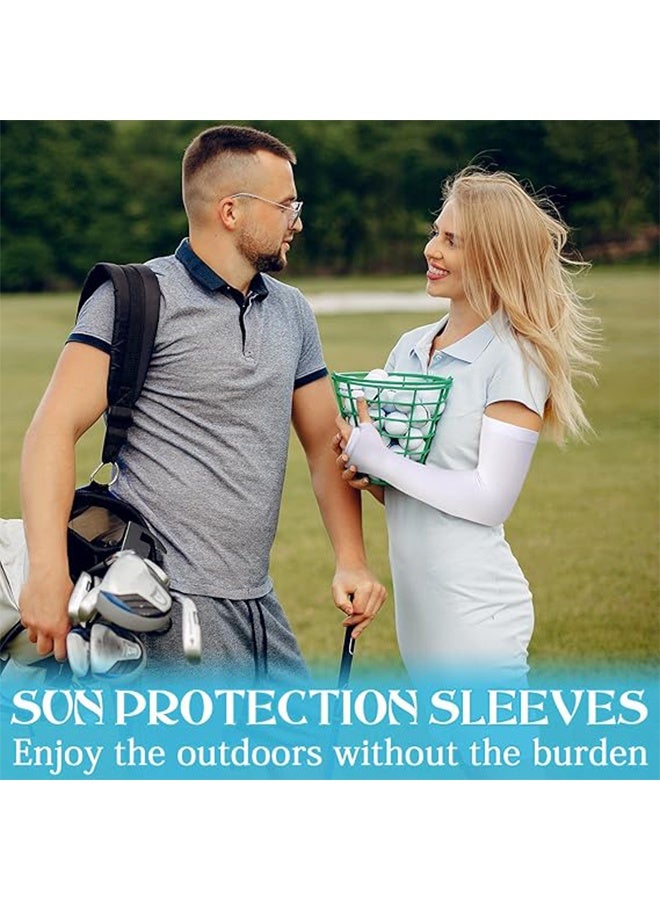 Sweet Life 6 Pairs Arm Sleeves for Women Men UPF50+ UV Protection Sun Sleeves Sport Cooling Compression Sleeves to Cover Arms with Thumb Hole - Image 2