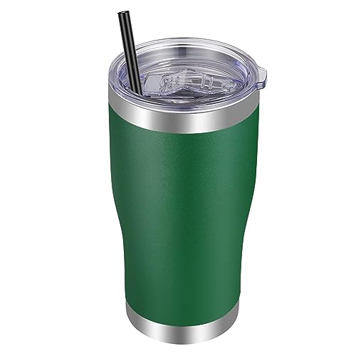 VEGOND VEGOND 20oz Tumbler Stainless Steel Tumbler Cup with Lid And Straw Vacuum Insulated Double Wall Travel Coffee Mug(dark  - Image 2