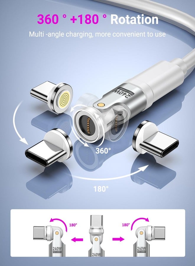 VAFOTON USB C Magnetic Adapter PD 240W(2Pack), 9PIN USB C 90 Degree Adapter/C Right Angle Adapters/180 Degree C Connector/C to C Adapters for 1Phone 17/16/15, Ma-Book Pro/1Pad Series, Samsung Galaxy Series - Image 3