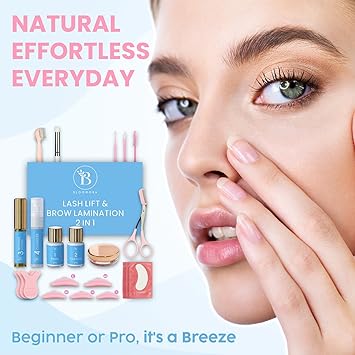 BLOOMORA Lash Lift Kit Brow Lamination Kit 2in1 Solution At Home Brow Lamination Kit Lash Lift DIY Perm Kit for Eyelashes and Brows Lasts 68 Weeks 15 Applications - Image 5
