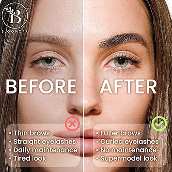 BLOOMORA Lash Lift Kit Brow Lamination Kit 2in1 Solution At Home Brow Lamination Kit Lash Lift DIY Perm Kit for Eyelashes and Brows Lasts 68 Weeks 15 Applications - Image 2