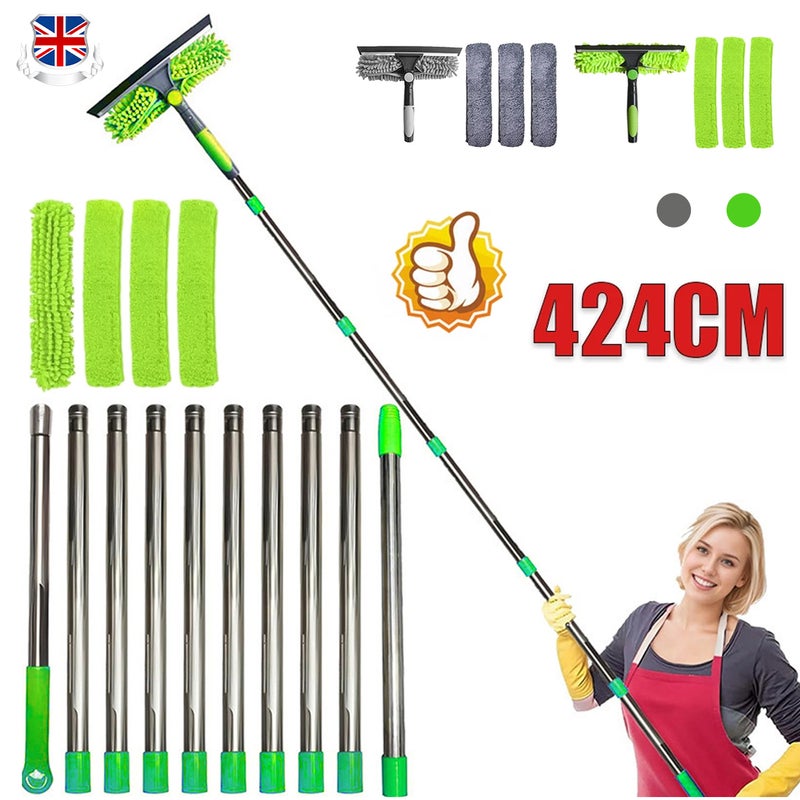 Telescopic Extendable Window Cleaner Equipment Glass Cleaning 4.5m Squeegee UK - Image 3