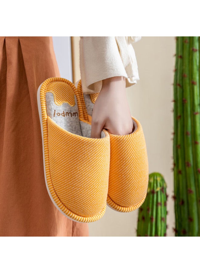 Tzldn Indoor Cotton Slippers For Women, Non-slip Spring And Autumn Cotton Home Slippers, Ladies' And Couples' Fleece Slippers, Bean Green, Size 36-37 - Image 5