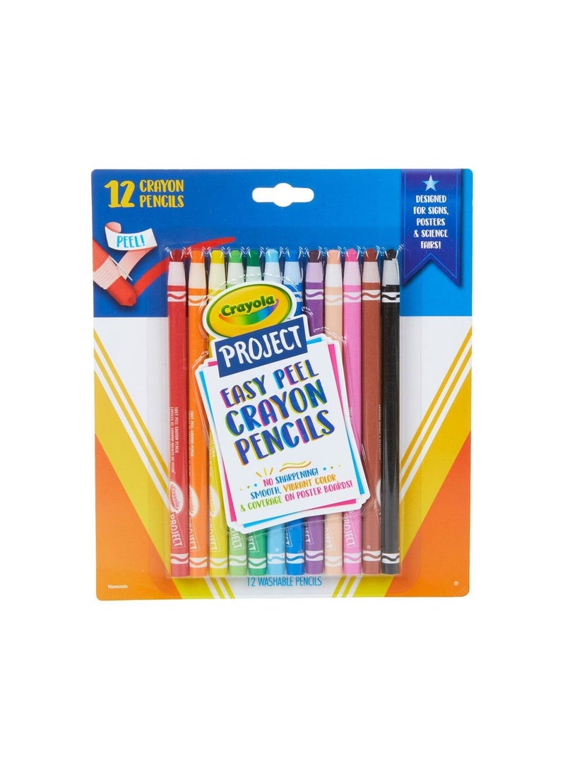 Crayola Easy Peel Crayon Pencils 12pcs - Image 4