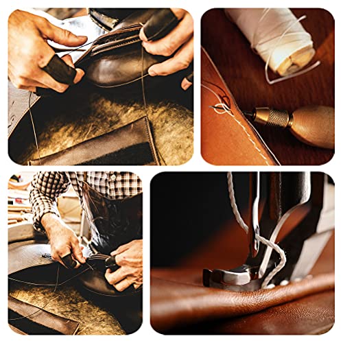 YEQIN Waxed Thread, 328 Yards 150D 1MM Leather Sewing Waxed Thread for Leather DIY, Bookbinding, Shoe Repairing, Leather Projects (Brown #020) - Image 5