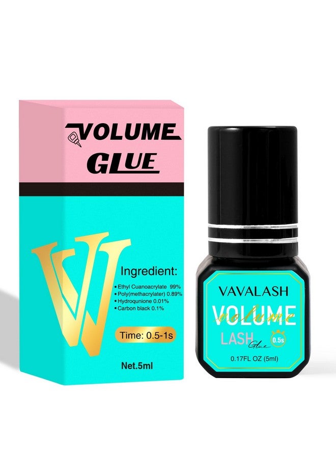 VAVALASH Eyelash Extension Glue Lash Extension Adhesive 0.5-1 Sec Drying Time Retention 9 Weeks Maximum Bond Lash Glue Long Lasting Black Eyelash Glue Professional Lash Artist Use Only (Volume,5Ml) - Image 1