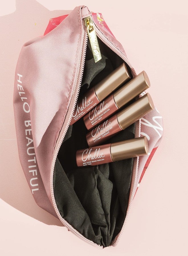 Chella Drama & Shade Mini Good Drama Mascara Set, Set of 4 Travel Sized Mascara with Travel Bag - Image 4