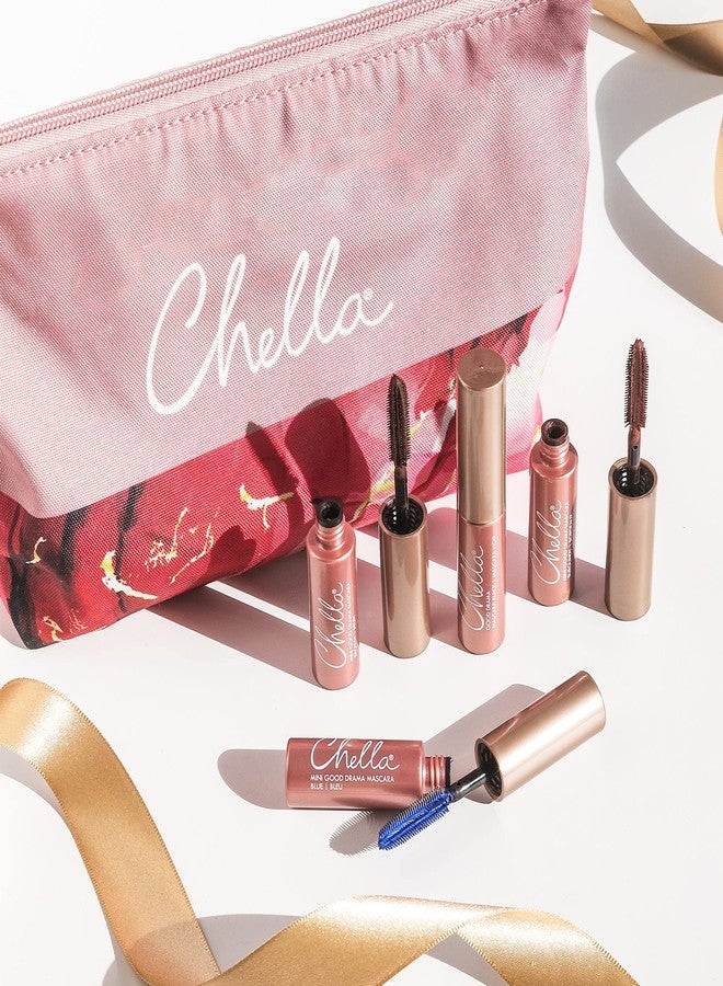 Chella Drama & Shade Mini Good Drama Mascara Set, Set of 4 Travel Sized Mascara with Travel Bag - Image 3