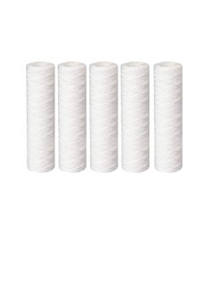 Water Filter Replacement Cartridges 10" Polypropylene Cotton Sponge Universal Cartridges, Standard Pre-filter Yarn Sediment for Standard RO Systems (Pack of 5, 10" Cotton Yarn (110g))