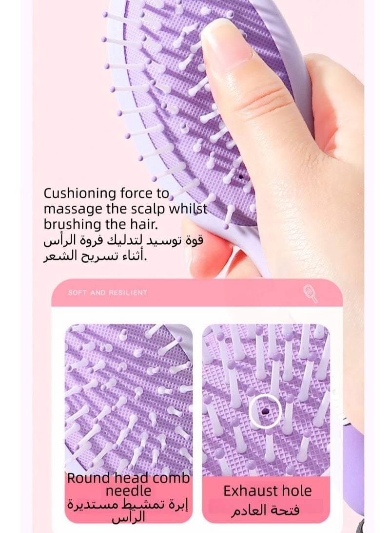 CALL PLAY 1Pcs Kids Hair Brush with Air Cushion - Cute Cartoon Detangling Brush for Girls & Boys, Soft Bristles for Tangle-Free & Painless Brushing, Fun Children's Styling Comb - Image 3