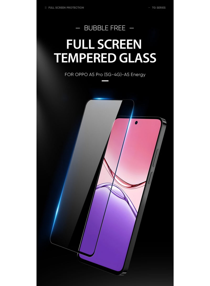Tempered Glass Screen Protector, 9H Hardness Anti-Scratch Tempered Glass flim, Case Friendly,Anti-Scratch For Oppo A5 Pro 4G/5G / Oppo A5 4G - Image 4