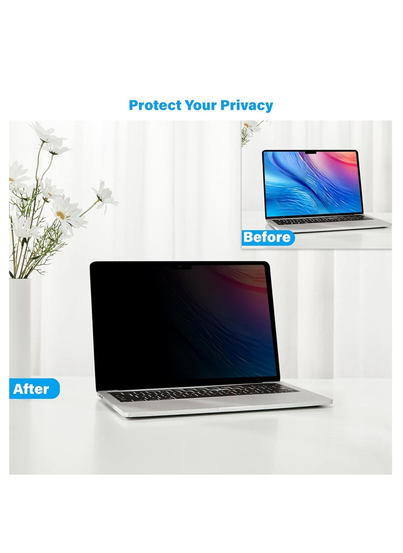 1Pack Privacy Screen Protector Compatible with MacBook Air 15 inch 2025 Release A3241 M4 Chip/ 2023 Release A2941 M2 Chip /2024 Release A3114 M3 Chip, Laptop Privacy Screen Filter Film Matte Anti Glare Scratch Proof