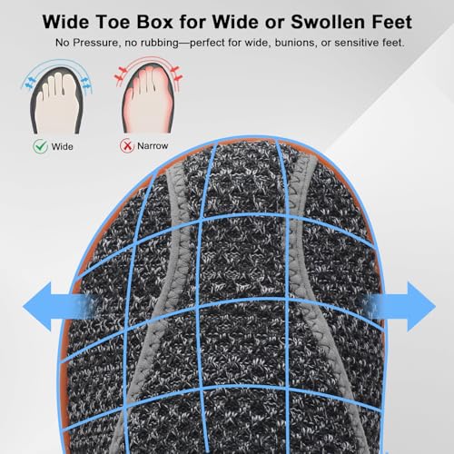 JOINFREE Wide Toe Box Diabetic Shoes for Women & Men with Adjustable Upper, Zero Drop, Non Slip Causal Walking Sneakers, Comfortable for Swollen Feet, Edema, Arthritis & Elderly Size Women 9/Men 7 - Image 4