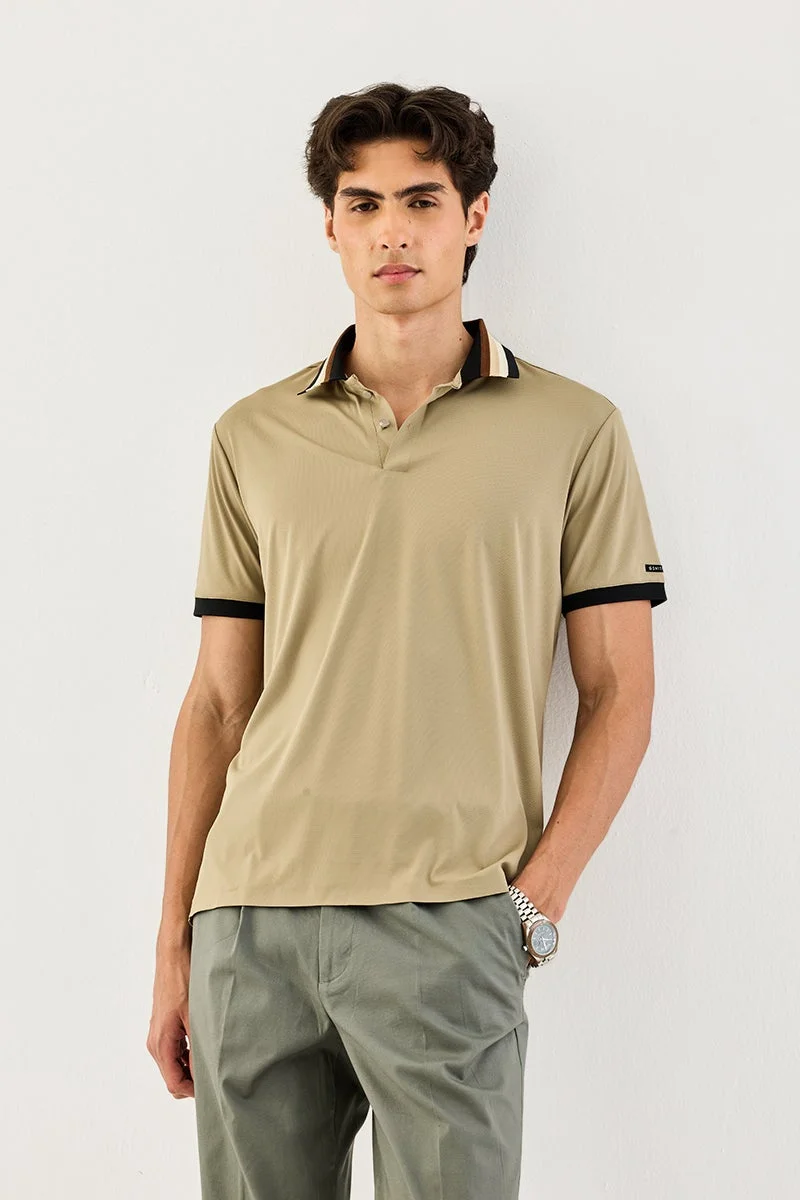 SNITCH Technical Contrast Tipping Polo T-Shirt