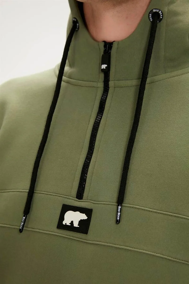 Bad Bear Men's Sweatshirt Khaki 19.02.27.027 Defense Half-Zip
