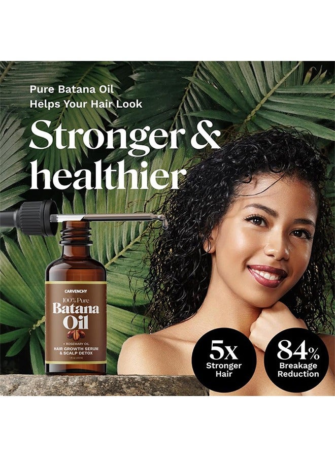 CARVENCHY Batana Oil Rosemary Oil Hair Growth Serum - Nourish Scalp & Detox for Strong & Healthy Hair 100% Organic Batana Oil from Honduras with Rosemary - Reduce Hair Loss & Detox Your Scalp 30ml - Image 2