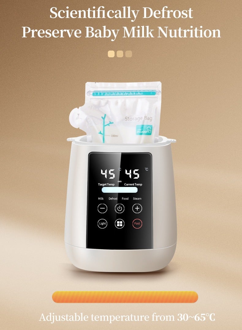 nubite Multifunctional Baby Bottle Warmer, 6-in-1 Fast Baby Keep Warm, Baby Food Heater, 6-in-1 Multi-Functional Baby Bottle Warmer, Fast Baby Milk Warmer for Breast Milk Baby Food, LCD Display - Image 5