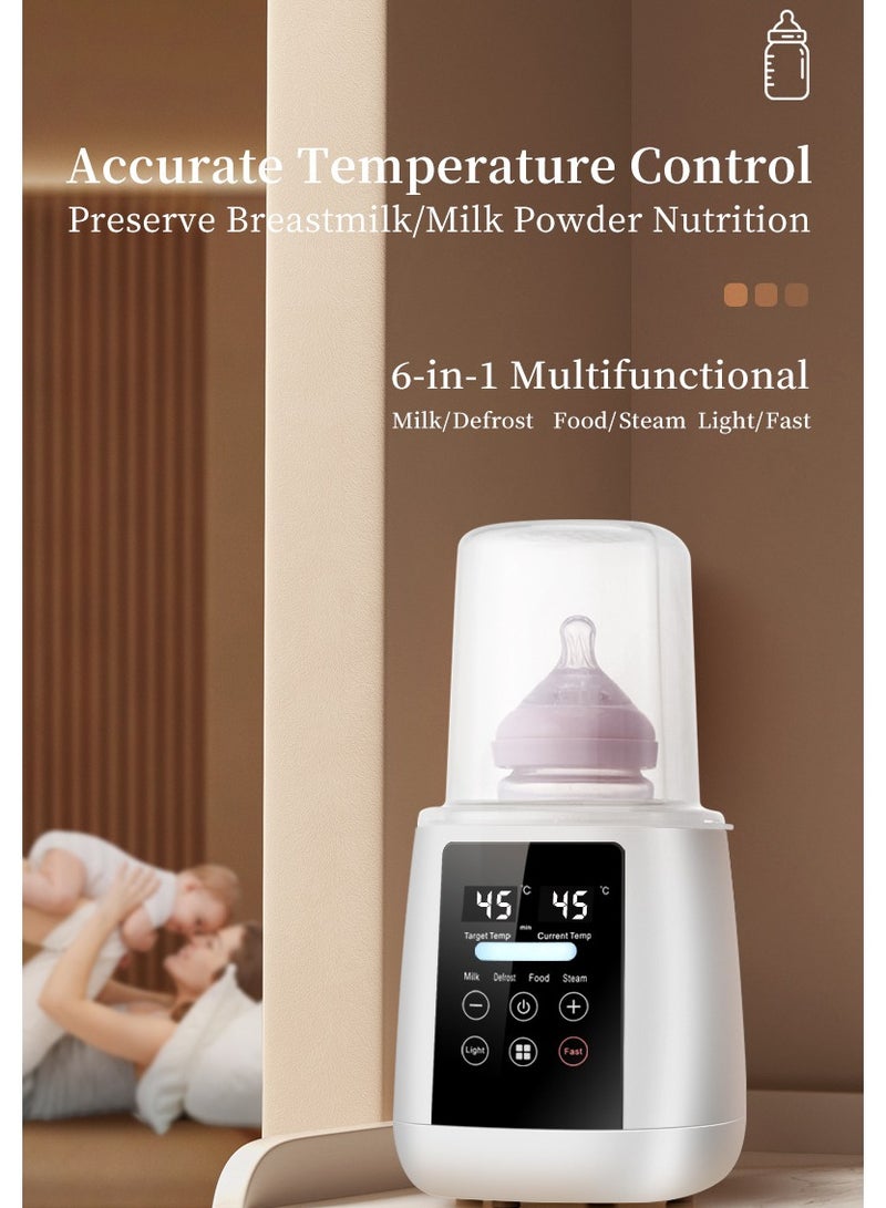 nubite Multifunctional Baby Bottle Warmer, 6-in-1 Fast Baby Keep Warm, Baby Food Heater, 6-in-1 Multi-Functional Baby Bottle Warmer, Fast Baby Milk Warmer for Breast Milk Baby Food, LCD Display - Image 2