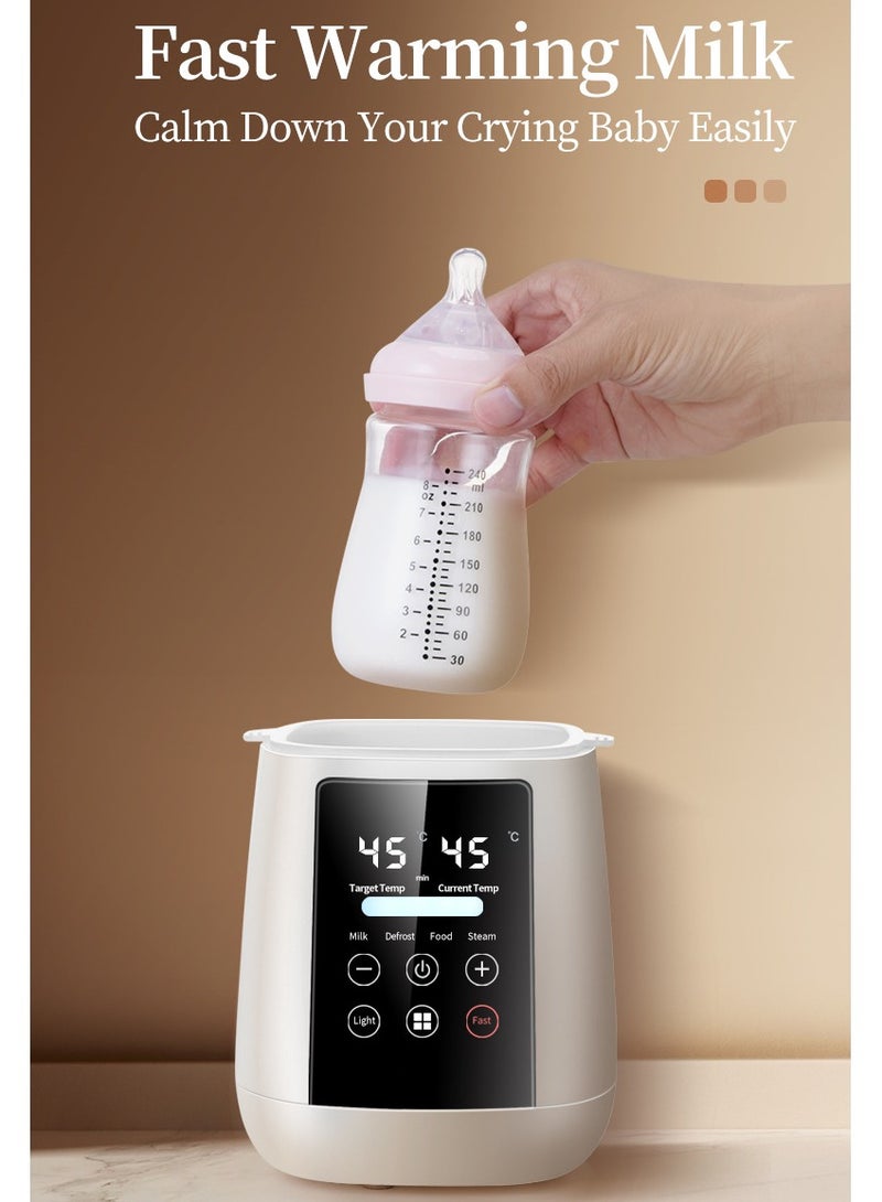 nubite Multifunctional Baby Bottle Warmer, 6-in-1 Fast Baby Keep Warm, Baby Food Heater, 6-in-1 Multi-Functional Baby Bottle Warmer, Fast Baby Milk Warmer for Breast Milk Baby Food, LCD Display - Image 3