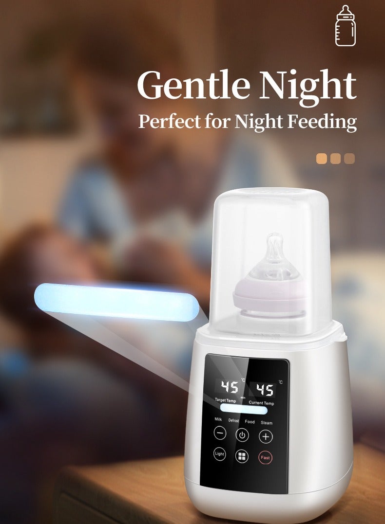 nubite Multifunctional Baby Bottle Warmer, 6-in-1 Fast Baby Keep Warm, Baby Food Heater, 6-in-1 Multi-Functional Baby Bottle Warmer, Fast Baby Milk Warmer for Breast Milk Baby Food, LCD Display - Image 4