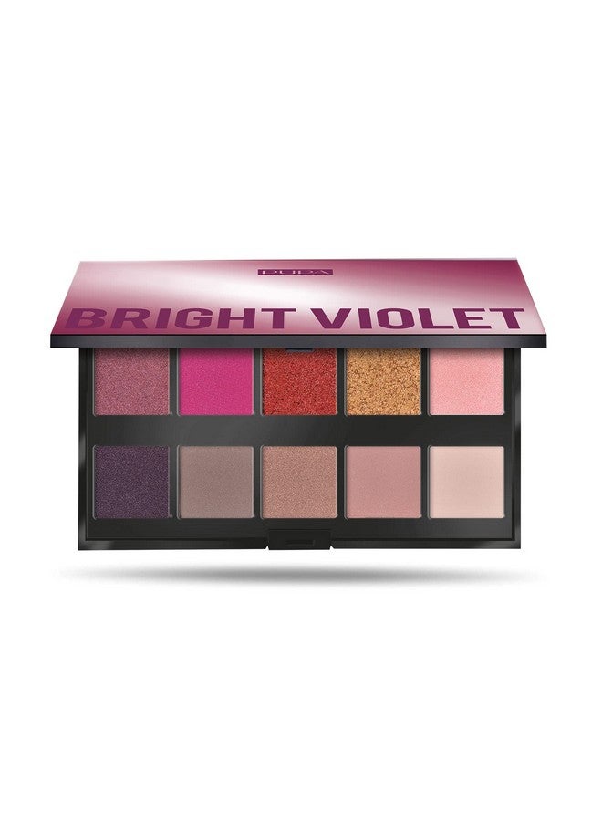 PUPA Milano Make Up Stories Eyeshadow Palette 003 Bright Violet 10 Shade Shadow Collection With Matte Satin And Metallic Color Options High Pigment Formula Soft Blendable Texture 0.63 Oz - Image 2